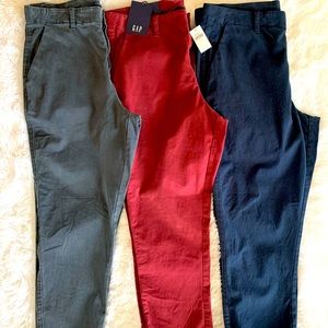 3-pair Gap Girlfriend Chino Pants